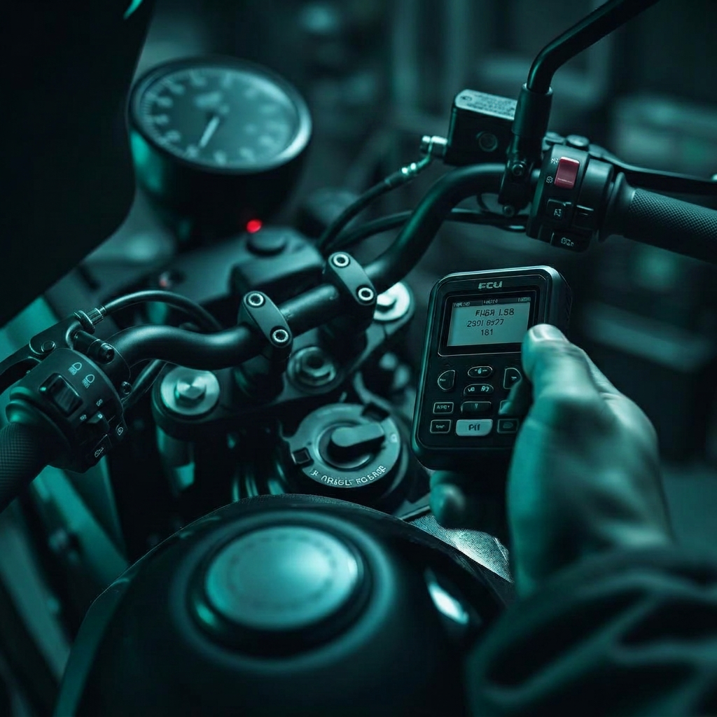 Diagnóstico de injeção eletrônica em uma motocicleta